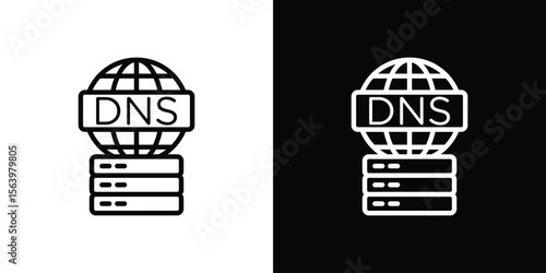 DNS icon. Simple thin line, outline vectors