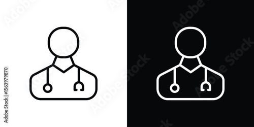 Doctor icon. Simple thin line, outline vectors