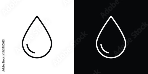 Drop icon. Simple thin line, outline vectors