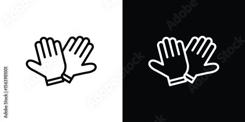 Gloves icon. Simple thin line, outline vectors