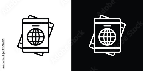Immigration icon. Simple thin line, outline vectors