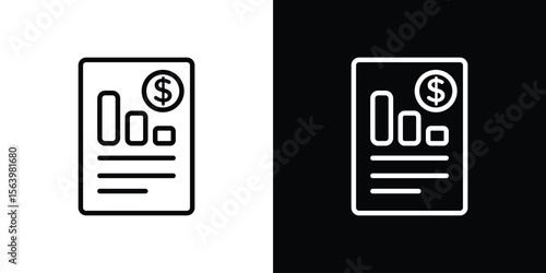 Income statement icon. Simple thin line, outline vectors