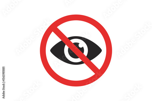 Free Download No eye contact forbidden symbol privacy restriction - GFXLoad