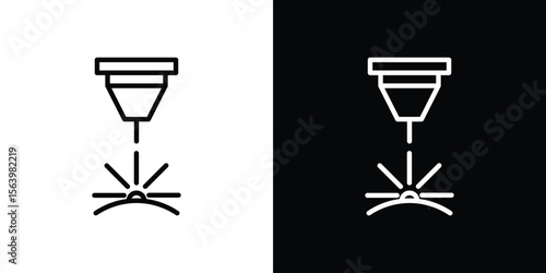 Laser machine icon. Simple thin line, outline vectors