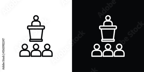 Lecture icon. Simple thin line, outline vectors