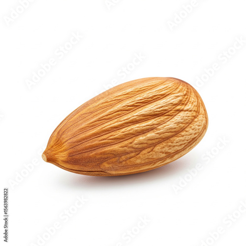 Fresh almond nut isolated on white background