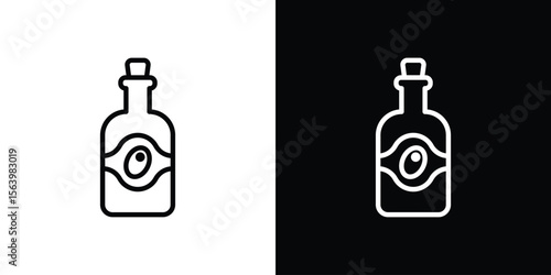 Olive oil icon. Simple thin line, outline vectors