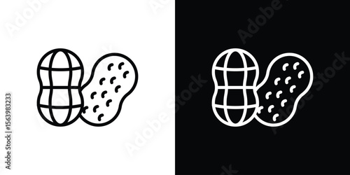 Peanut icon. Simple thin line, outline vectors