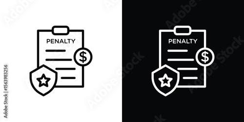 Penalty icon. Simple thin line, outline vectors