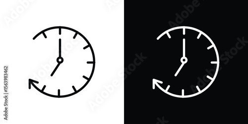 Past icon. Simple thin line, outline vectors