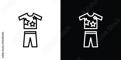 Pijama icon. Simple thin line, outline vectors