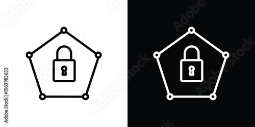 Private network icon. Simple thin line, outline vectors