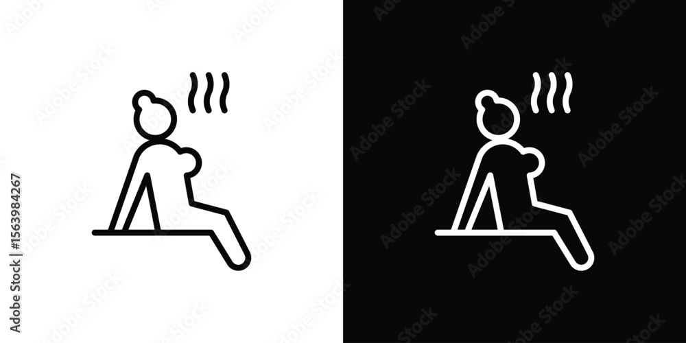 Fototapeta premium Sauna icon. Simple thin line, outline vectors