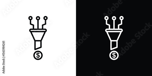 Sales funnel icon. Simple thin line, outline vectors