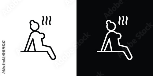 Sauna icon. Simple thin line, outline vectors
