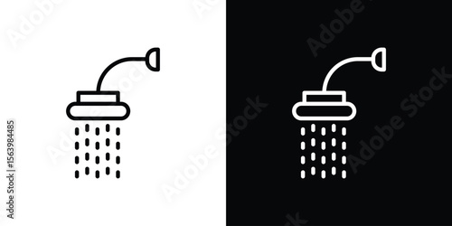 Shower Head icon. Simple thin line, outline vectors