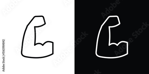Strong arm icon. Simple thin line, outline vectors