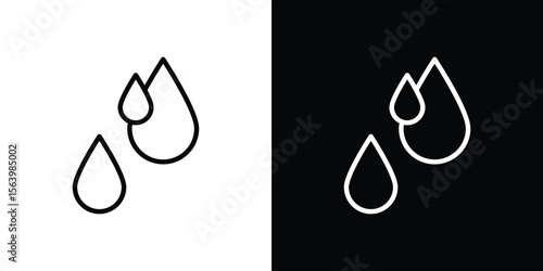 Tear drop icon. Simple thin line, outline vectors