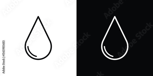 Water drop icon. Simple thin line, outline vectors