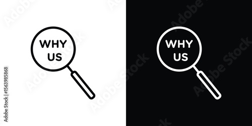 Why us icon. Simple thin line, outline vectors