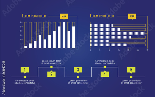 vector illustration of business graph
