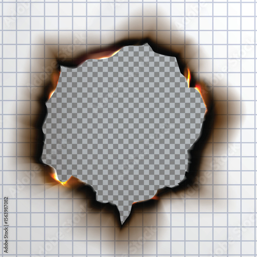 Burnt torn paper edges isolated on transparent background. Ideal for photo overlays, scrapbooking, vintage effects, fire damage textures, and design elements