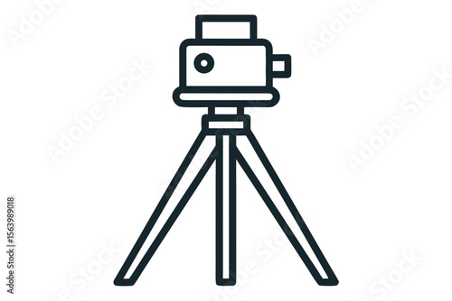 mono line icon portable tripod stand
