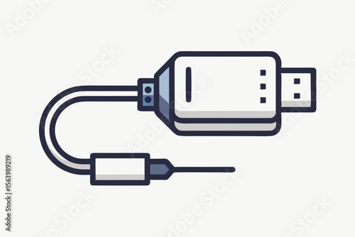 mono line vector icon usb cable