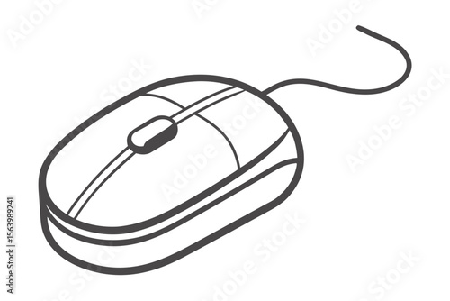 mono line vector icon wired computer