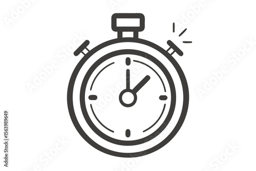 simple mono line icon stopwatch timer device