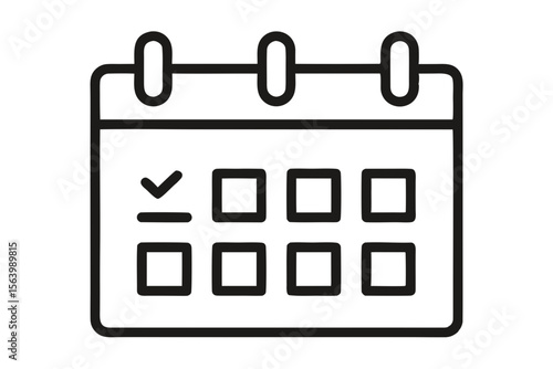 line icon calendar date planner