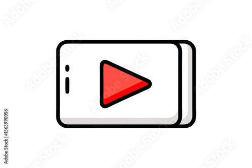 line vector icon live streaming video icon