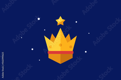 Golden vector crown of thorns illustration, a somber yet royal symbol for holiday design