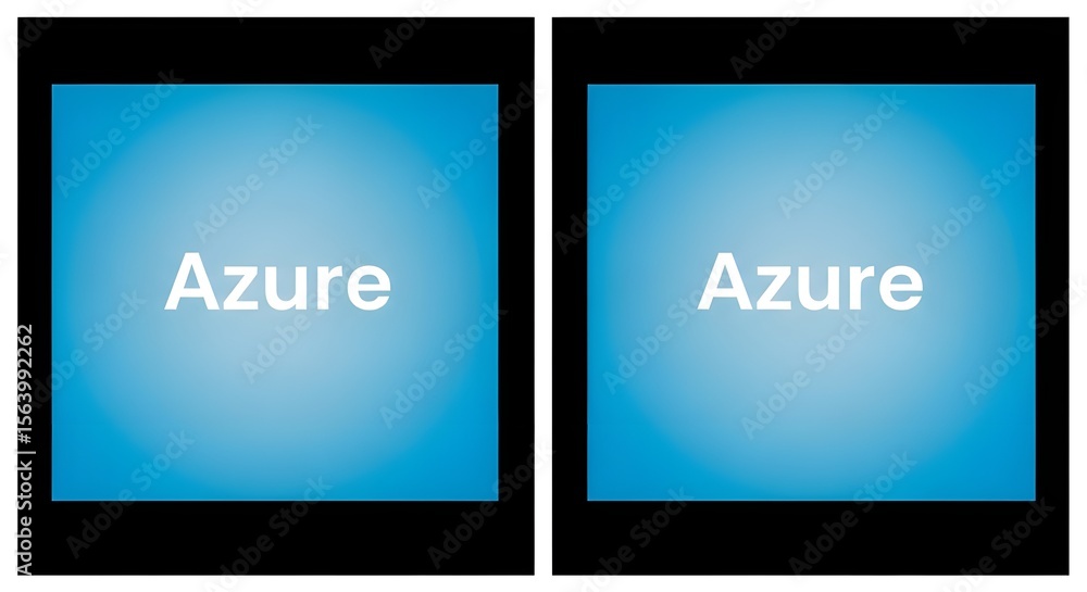 Fototapeta premium Azure Cloud Computing Logo | Multiple Azure Logos in Square Layout for Technology and Software Marketing