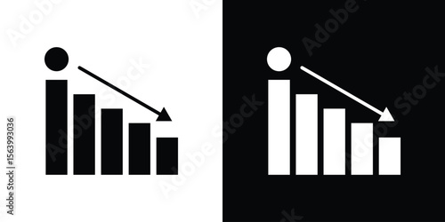 Attrition icon Vector Silhouette for graphic and web design collection