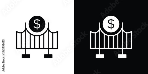 Bridging loan icon Vector Silhouette for graphic and web design collection
