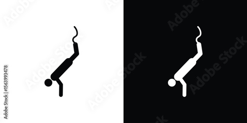 Bungee jumping icon Vector Silhouette for graphic and web design collection