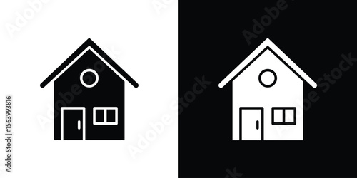Chalet icon Vector Silhouette for graphic and web design collection