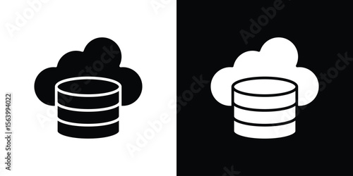Cloud server icon Vector Silhouette for graphic and web design collection
