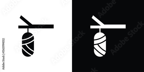 Cocoon icon Vector Silhouette for graphic and web design collection