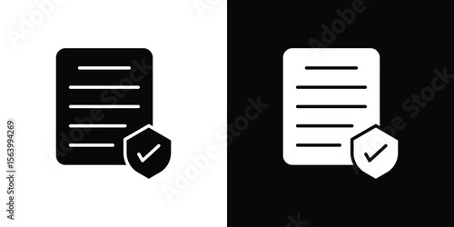 Contract coverage icon Vector Silhouette for graphic and web design collection