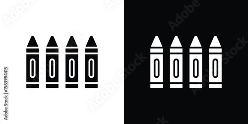 Crayon icon Vector Silhouette for graphic and web design collection