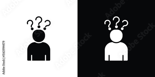 Curious human icon Vector Silhouette for graphic and web design collection
