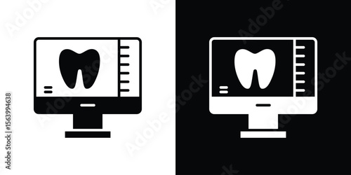 Dental X ray icon Vector Silhouette for graphic and web design collection