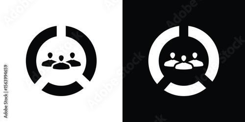 Demographics icon Vector Silhouette for graphic and web design collection