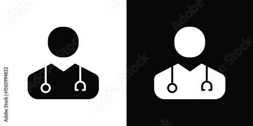 Doctor icon Vector Silhouette for graphic and web design collection
