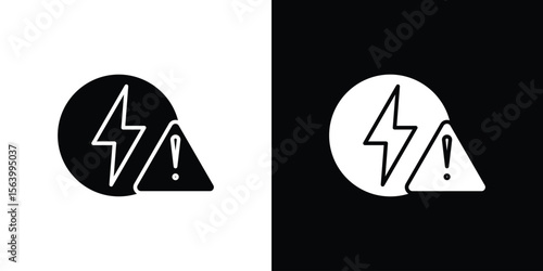 Electric Problem icon Vector Silhouette for graphic and web design collection