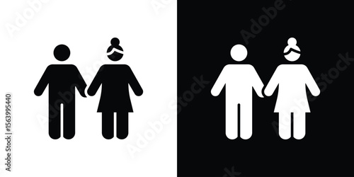Girlfriend icon Vector Silhouette for graphic and web design collection
