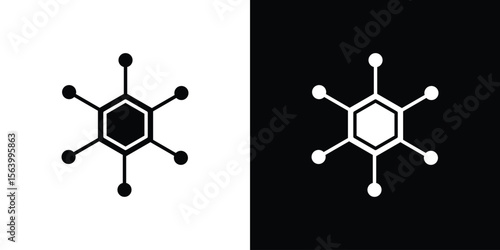 Hub icon Vector Silhouette for graphic and web design collection