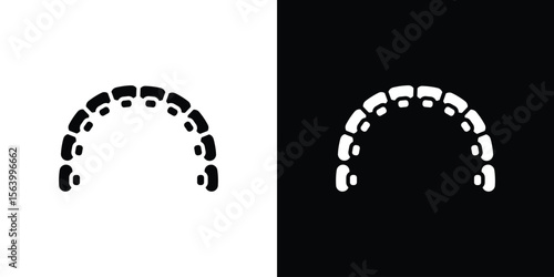 Lingual braces icon Vector Silhouette for graphic and web design collection